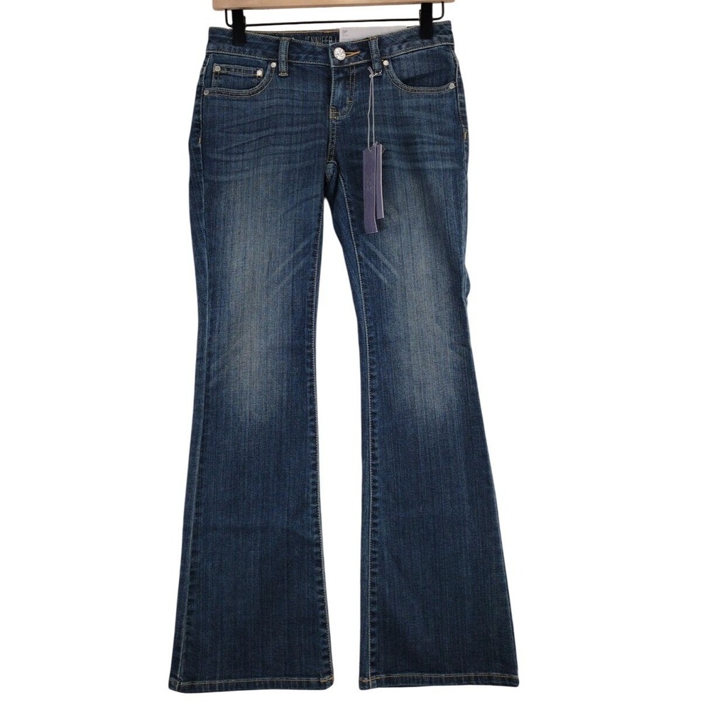 JENNIFER LOPEZ Womens 0P Bootcut Jeans Medium‎ Wash Stretch Comfort Mid Rise